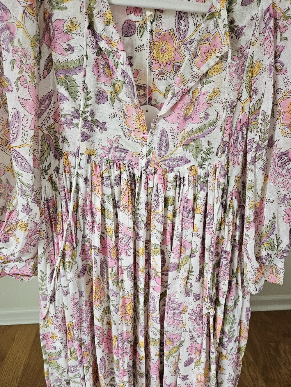 NWT Daughters Of India Kyra Maxi Dress in Fuchsia Bloom size S - Picture 7 of 12